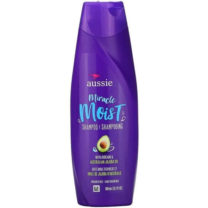 Aussie, Miracle Moist Shampoo, Avocado & Jojoba Oil, 12.1 Fl Oz