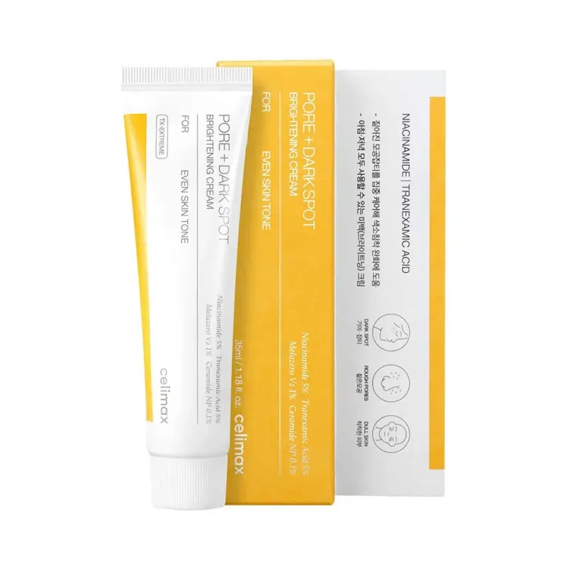 Celimax Pore Brightening Cream + Dark Spots, with Niacinamide, Tranexamic Acid, TXA Cream, Pore Minimizer