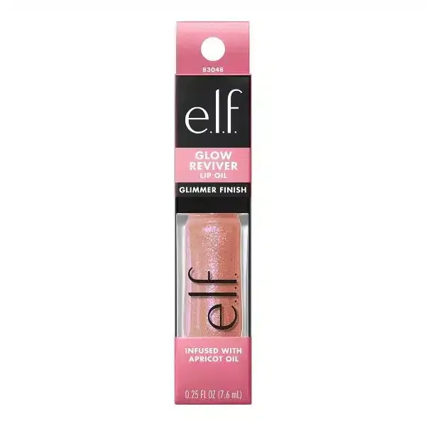 E.l.f. Glow Reviver Lip Oil Apricot Feelings Plumping Gloss Shine
