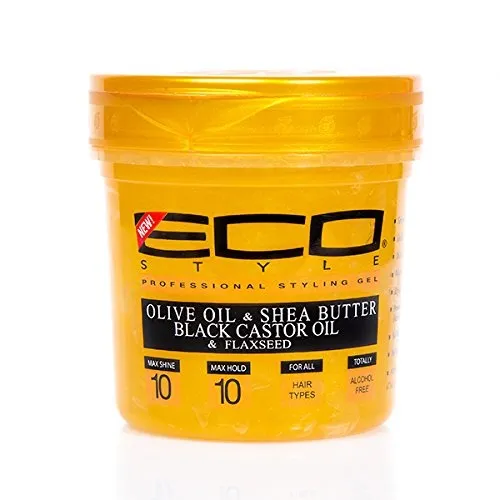 Eco Style Gold Olive Oil & Shea Butter & Black Castor Oil & Flaxseed 16oz