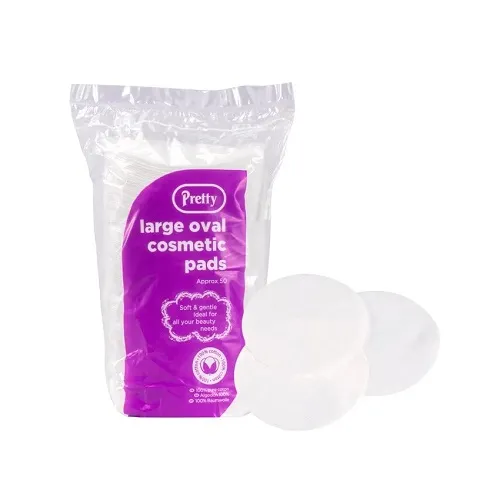 Pretty 50 Large Oval Cotton Cosmetic Pads