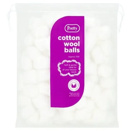 Pretty Classic Cotton Balls White 100