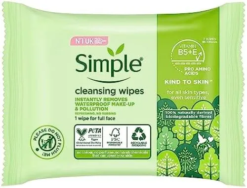 Simple Cleansing biodegradable Wipes