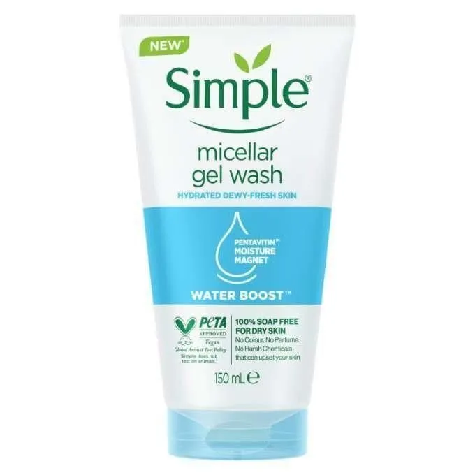 Simple Micellar Facial Gel Wash Water Boost 150ml