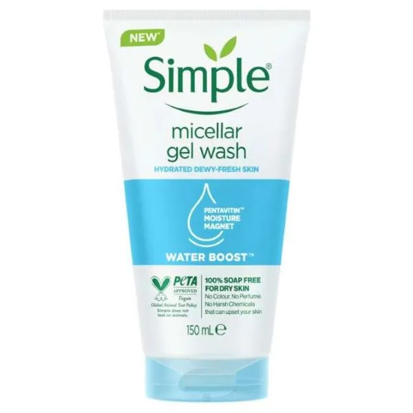 Simple Water Boost Micellar Facial Gel Wash