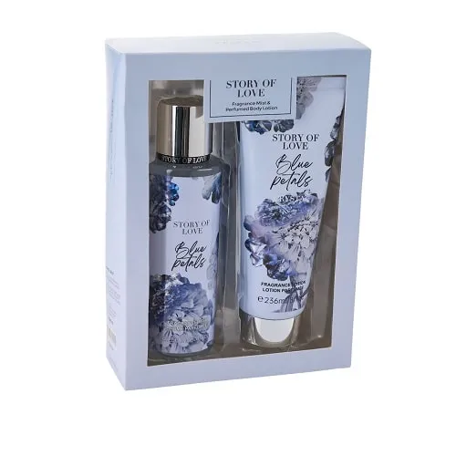 Story Of Love Gift Pack Blue Petals 250ml