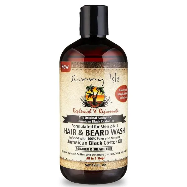 Sunny Isle Black Castor Oil Hair, Beard Wash